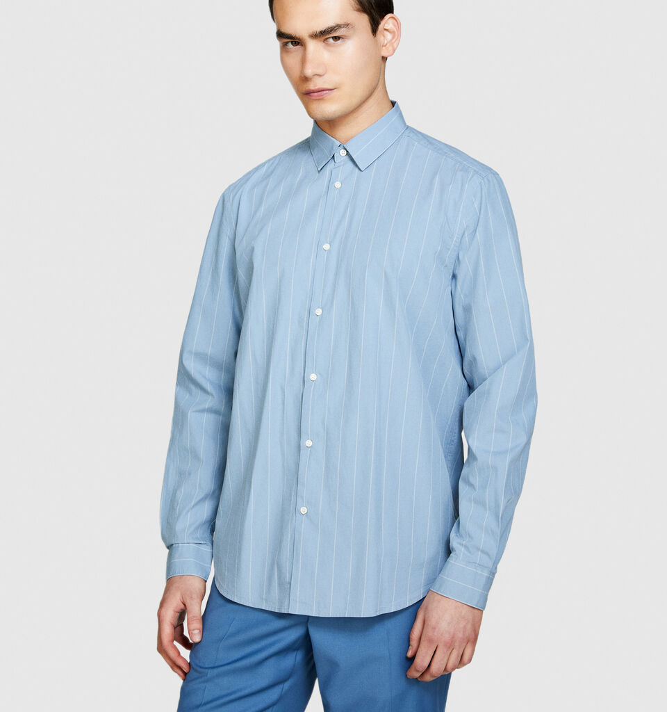 Striped shirt - men's slim fit shirts - Light Blue | Sisley image number 4